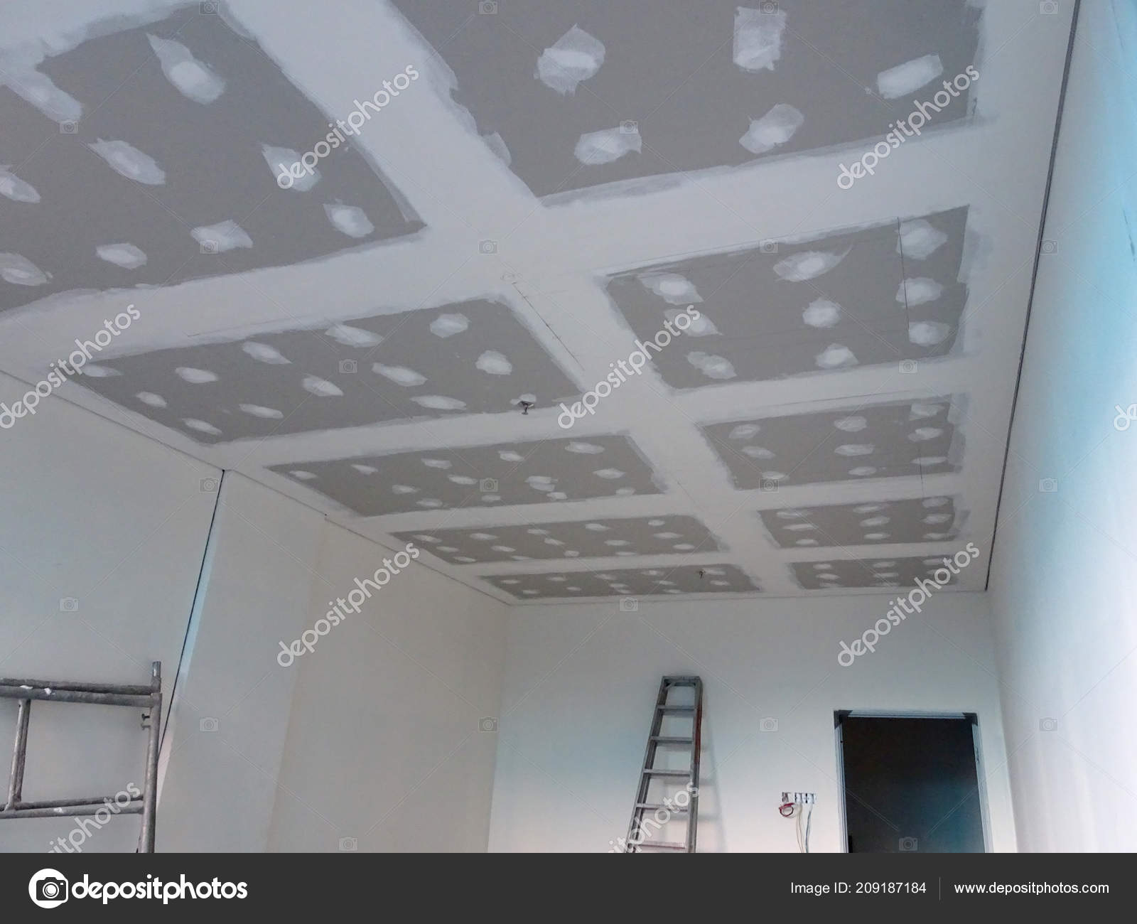 Kuala Lumpur Malaysia July 2018 Joint, Skim Coat Plaster Ceiling Repair