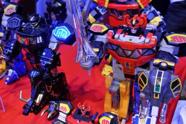 Kuala Lumpur, Malezya-Nisan 31, 2018: Amerikan çocuk TV serisi Power Ranger kurgusal karakter eylem rakam. Genel olarak toplayıcıya göre görüntüleme. 