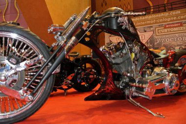 Kuala Lumpur, Malezya-2 Aralık 2017: özel motosiklet. Eski motosiklet modeli kendi tutku ve yaratıcılığın yerine getirmek için Tasarımcısı tarafından özelleştirilmiş. 