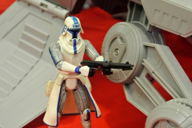 Kuala Lumpur, Malezya-7 Nisan 2018: yıldız savaşları filminden Storm Troopers ordu ölçek modeli odaklı seçildi. Genel olarak toplayıcıya göre görüntüleme. 