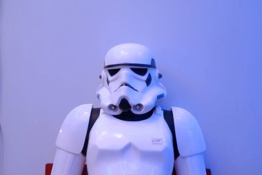 Kuala Lumpur, Malezya-7 Nisan 2018: yıldız savaşları filminden Storm Troopers ordu ölçek modeli odaklı seçildi. Genel olarak toplayıcıya göre görüntüleme. 
