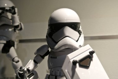 Kuala Lumpur, Malezya-7 Nisan 2018: yıldız savaşları filminden Storm Troopers ordu ölçek modeli odaklı seçildi. Genel olarak toplayıcıya göre görüntüleme. 