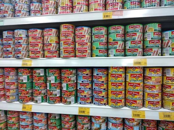 Kuala Lumpur Malajsie Února 2018 Jídlo Jsou Uspořádány Supermarketu Regál — Stock fotografie
