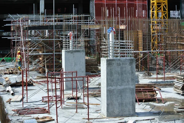 Kuala Lumpur Malaysien Juni 2018 Stahlbetonsäule Als Teil Der Baukonstruktion — Stockfoto