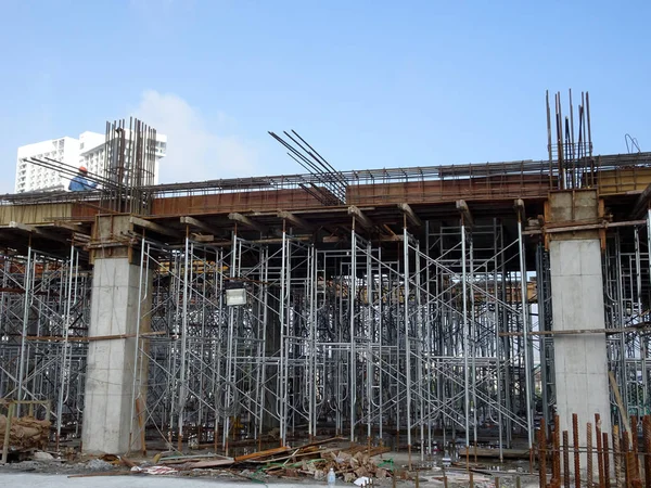 Kuala Lumpur Malaysien Juni 2018 Stahlbetonsäule Als Teil Der Baukonstruktion — Stockfoto