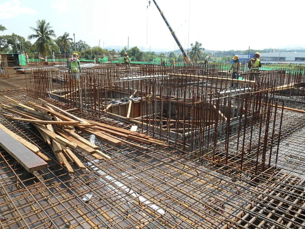 Kuala Lumpur Malezya Haziran 2018 Yapım Aşamasında Form Takviye Beton — Stok fotoğraf