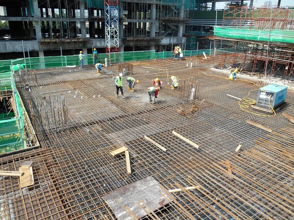 Kuala Lumpur Malezya Haziran 2018 Yapım Aşamasında Form Takviye Beton — Stok fotoğraf