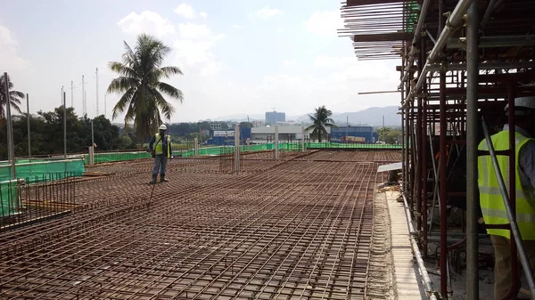 Kuala Lumpur Malaysia June 2018 Floor Slab Beam Reinforcement Bar — Stock Photo, Image