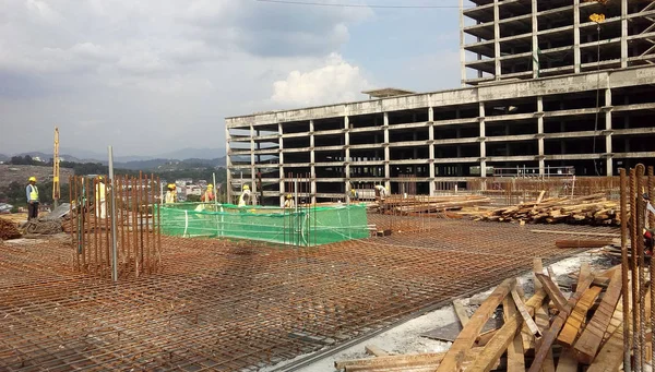 Kuala Lumpur Malaysia June 2018 Floor Slab Beam Reinforcement Bar — Stock Photo, Image