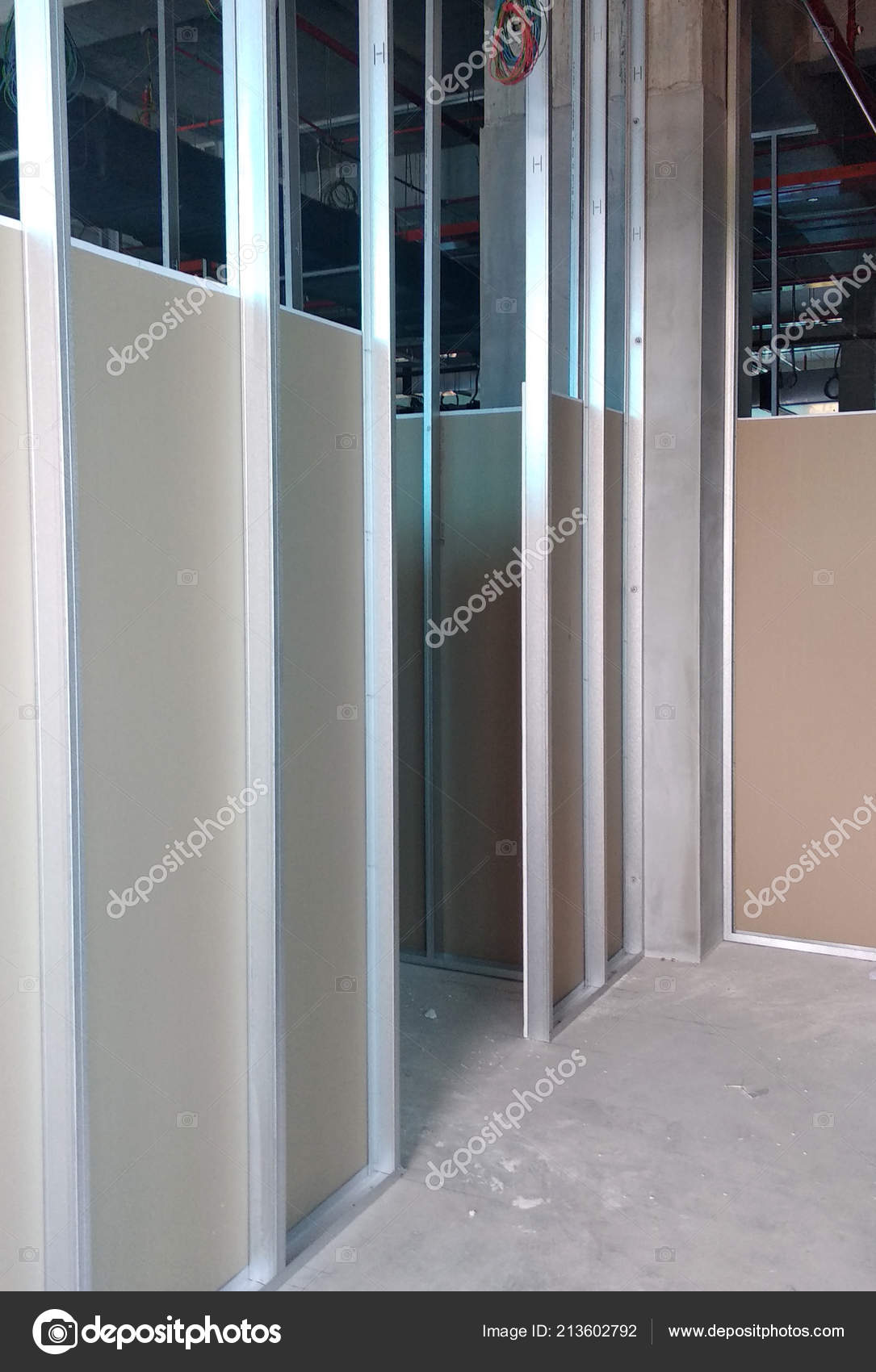 Kuala Lumpur Malaysia March 2018 Drywall Installation Work