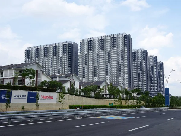 Kuala Lumpur Maleisië April 2017 Hoge Stijging Residentieel Appartementengebouw Met — Stockfoto