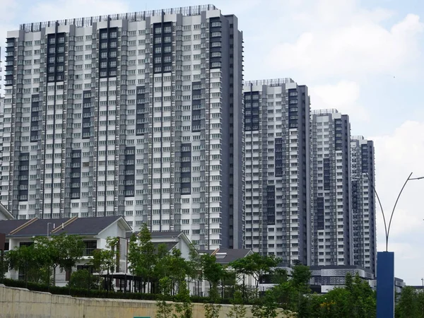 Kuala Lumpur Maleisië April 2017 Hoge Stijging Residentieel Appartementengebouw Met — Stockfoto