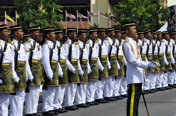 Seremban Malaysia Agosto 2017 Malesia Soldato Malese Con Uniforme Malese — Foto Stock