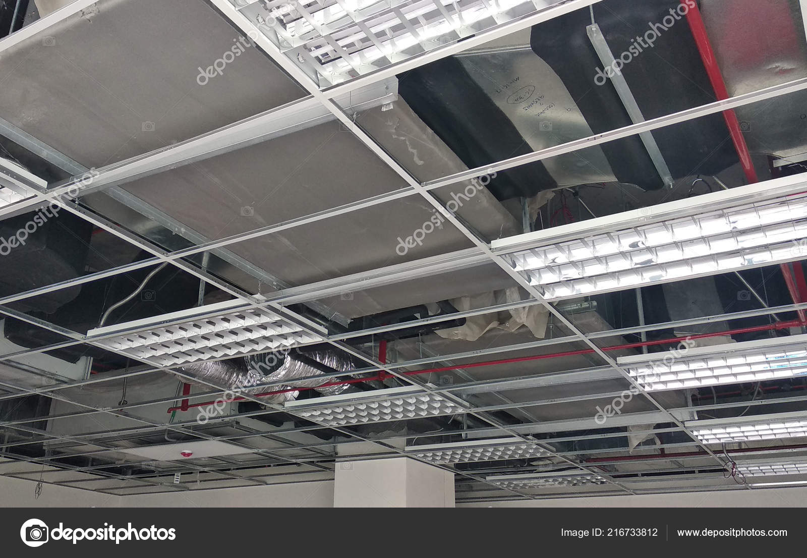 Kuala Lumpur Malaysia September 2018 Suspended Ceiling Frame Board