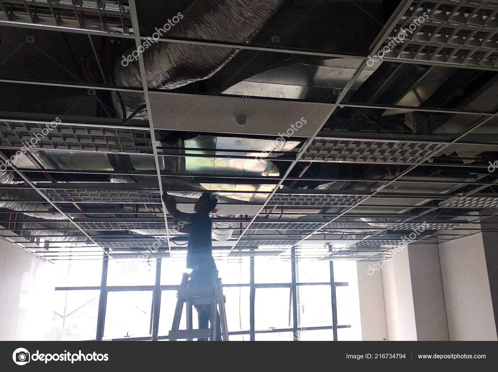 Kuala Lumpur Malaysia September 2018 Suspended Ceiling Frame