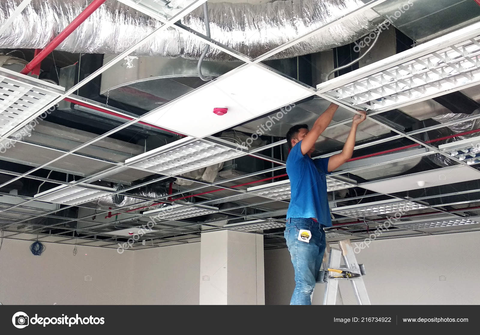 Kuala Lumpur Malaysia September 2018 Suspended Ceiling Frame