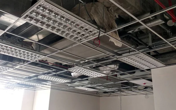 Kuala Lumpur Malaysia September 2018 Suspended Ceiling Frame Board Construction — стоковое фото