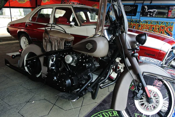 Kuala Lumpur Malajzia 2018 Február Gyönyörű Amerikai Gyártott Harley Davidson — Stock Fotó