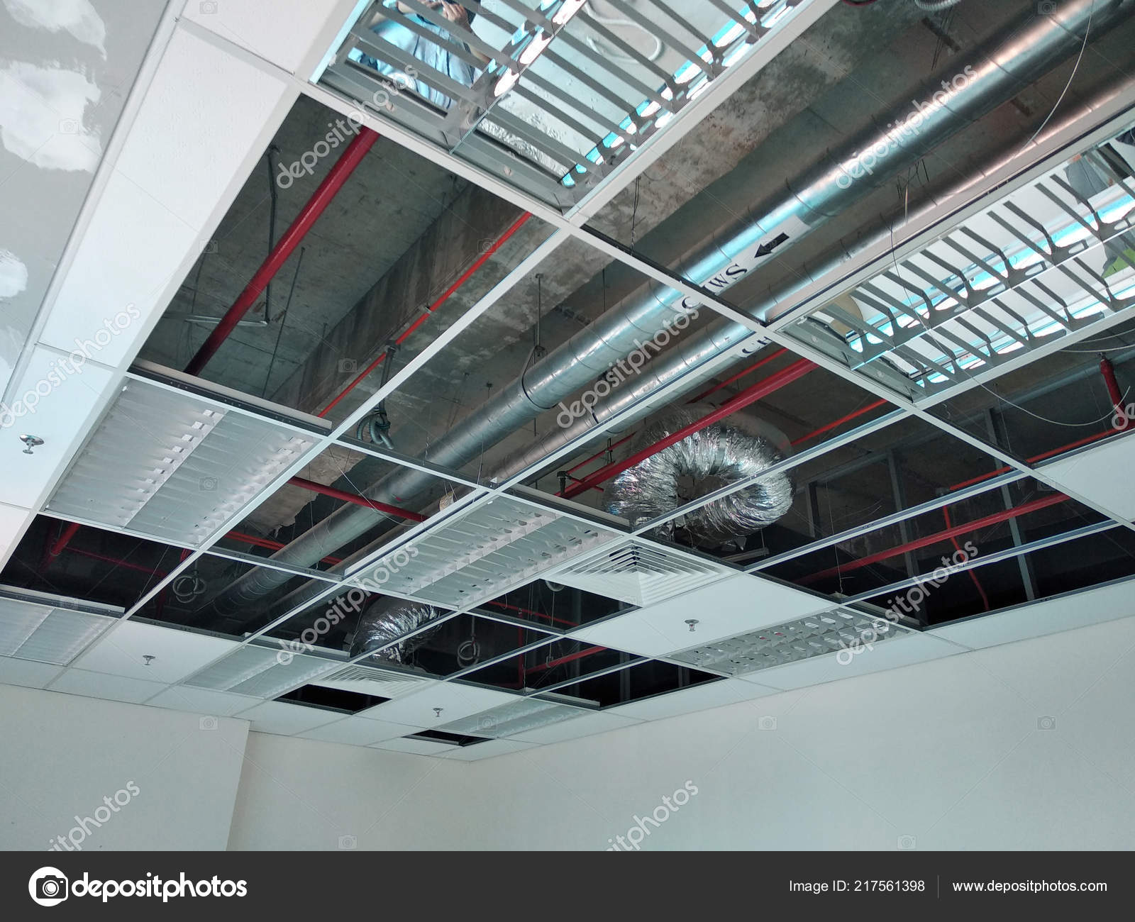 Kuala Lumpur Malaysia September 2018 Suspended Ceiling Frame Board