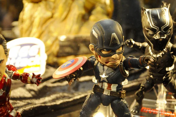Kuala Lumpur Malaysia Oktober 2018 Actionfigur Captain America Aus Marvel — Stockfoto