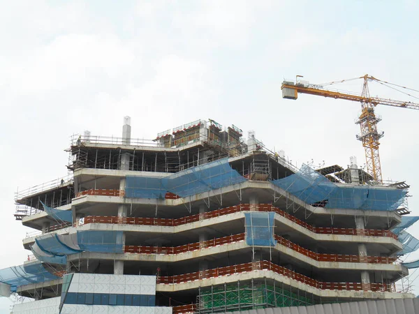 Kuala Lumpur Malasia Octubre 2018 Construcción Curso Instalado Por Trabajadores — Foto de Stock