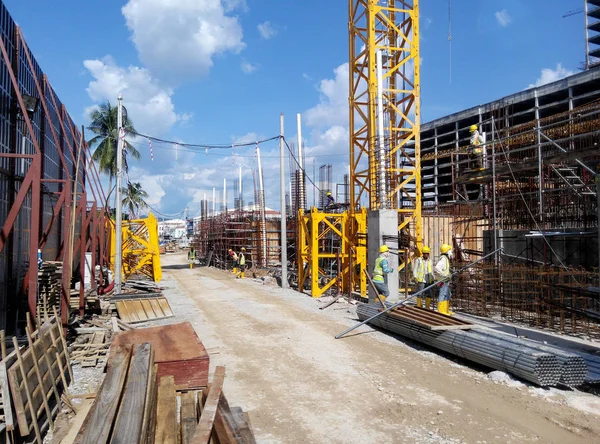 Kuala Lumpur Malaysia Ottobre 2018 Cantiere Corso Installato Operai Specializzati — Foto Stock