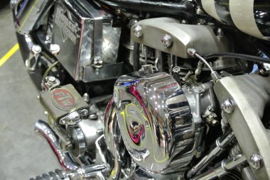 Serdang, Malezya -29 Mayıs 2016: Özel Harley Davidson Motosiklet motoru serdang, Selangor, Malezya. 