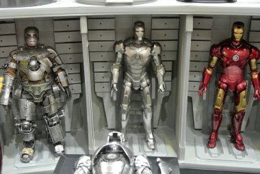 Kuala Lumpur, Malezya-6 Ekim 2018: seçili Iron Man Marvel çizgi roman ve film Iron Man karakter aksiyon figürü ile duruldu. Halk için toplayıcı tarafından görüntülenen. 
