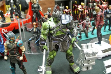 Kuala Lumpur, Malezya-6 Ekim 2018: seçili, Hulk karakter aksiyon figürlerini Marvel çizgi üzerinden duruldu. Aksiyon figürleri hulk karakterler çeşitli ile gelir