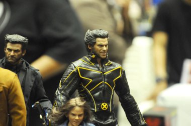 Kuala Lumpur, Malezya-6 Ekim 2018: Wolverine eylem rakam göstermek kamu toplayıcının yanında. Wolverine Amerikan çizgi roman ve film Marvel tarafından yayınlanan görünen bir karakterdir.