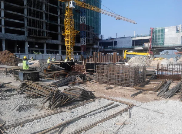 Kuala Lumpur Malaysia June 2016 Construção Andamento Malásia Durante Dia — Fotografia de Stock