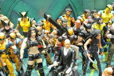 Kuala Lumpur, Malezya-6 Ekim 2018: seçili odaklı kurgusal karakter aksiyon figürü Wolverine. Amerikan çizgi roman ve Marvel tarafından yayımlanan film bir görünen Wolverine olduğunu.