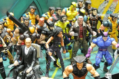 Kuala Lumpur, Malezya-6 Ekim 2018: seçili odaklı kurgusal karakter aksiyon figürü Wolverine. Amerikan çizgi roman ve Marvel tarafından yayımlanan film bir görünen Wolverine olduğunu.