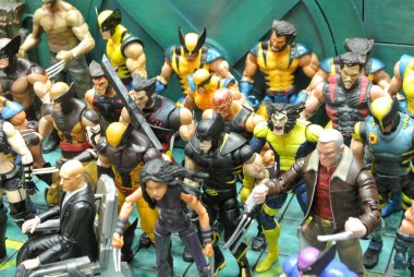 Kuala Lumpur, Malezya-6 Ekim 2018: seçili odaklı kurgusal karakter aksiyon figürü Wolverine. Amerikan çizgi roman ve Marvel tarafından yayımlanan film bir görünen Wolverine olduğunu.