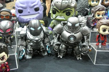 Kuala Lumpur, Malezya-6 Ekim 2018: seçili şirin ve küçük İntikamcılar süper kahraman karakter aksiyon figürü Iron Man Marvel çizgi roman ve film, odaklanmış. Halk için toplayıcı tarafından görüntülenen. 