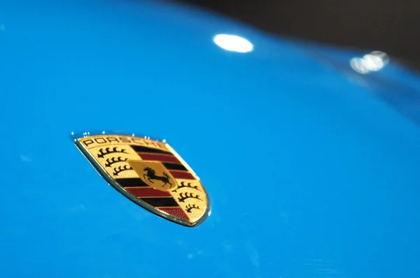 Kuala Lumpur Malaysia November 2018 Logotipos Emblema Carro Porsche Carroçaria — Fotografia de Stock