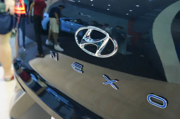 Kuala Lumpur Malaysia November 2018 Hyundai Emblema Marca Carro Logotipos — Fotografia de Stock