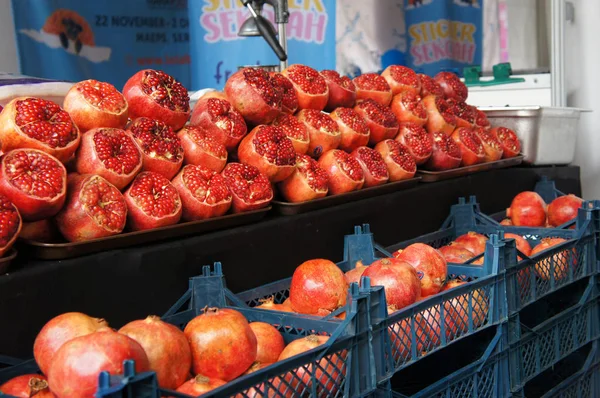 Kuala Lumpur Malaysia November 2018 Granatapfelfrüchte Stehen Zum Verkauf Auf — Stockfoto