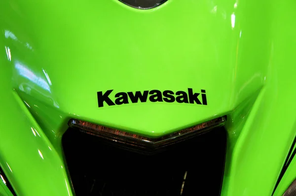 Kuala Lumpur Malaysia November 2018 Kawasaki Commercial Brand Logos Motorcycle — Stock Photo, Image