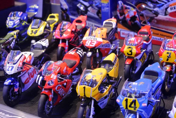 Kuala Lumpur Malasia Noviembre 2018 Escala Miniatura Modelos Motocicletas Exhibidas —  Fotos de Stock