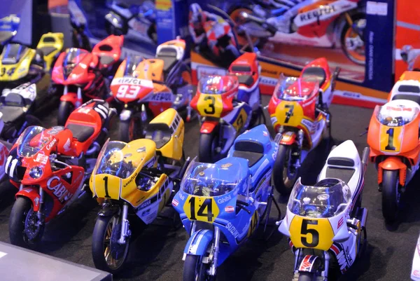 Kuala Lumpur Malasia Noviembre 2018 Escala Miniatura Modelos Motocicletas Exhibidas —  Fotos de Stock