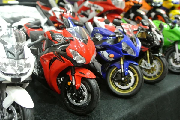 Kuala Lumpur Malaysia November 2018 Escala Miniatura Modelos Motocicletas Exibidas — Fotografia de Stock