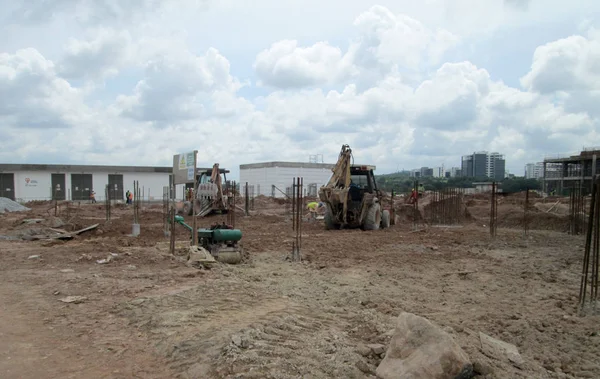 Kuala Lumpur Maleisië Juli 2018 Uitzicht Bouwplaats Stichting Werk Fase — Stockfoto