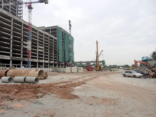 Kuala Lumpur Malaysia Julho 2018 Vista Canteiro Obras Durante Fase — Fotografia de Stock