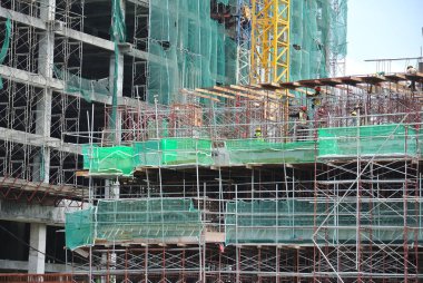 Malacca, Malaysia-29 Temmuz 2016: şantiye gündüz sırasında Malacca, Malaysia, sürüyor. Günlük aktivite devam ediyor. 