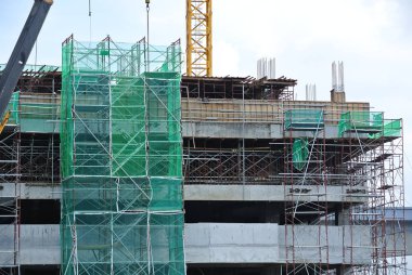 Malacca, Malaysia-29 Temmuz 2016: şantiye gündüz sırasında Malacca, Malaysia, sürüyor. Günlük aktivite devam ediyor. 