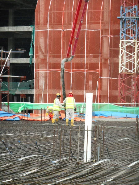 Perak Malaysia Abril 2016 Máquina Bombeamento Concreto Capaz Bombear Concreto — Fotografia de Stock