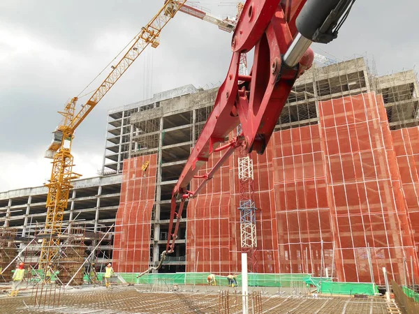 Perak Maleisië April 2016 Concrete Pompen Machine Kundig Voor Pomp — Stockfoto