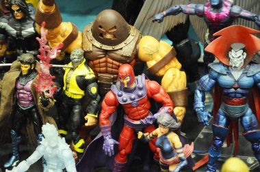 Kuala Lumpur, Malezya-4 Nisan 2018: seçili odaklı kurgusal karakter aksiyon figürü X-Men. X-Men's Amerikan çizgi roman ve Marvel tarafından yayımlanan film bir görünen.