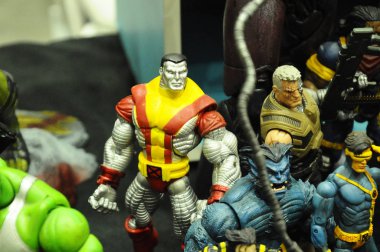 Kuala Lumpur, Malezya-4 Nisan 2018: seçili odaklı kurgusal karakter aksiyon figürü X-Men. X-Men's Amerikan çizgi roman ve Marvel tarafından yayımlanan film bir görünen.